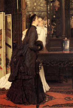 James Tissot : Young Ladies Looking at Japanese Objects